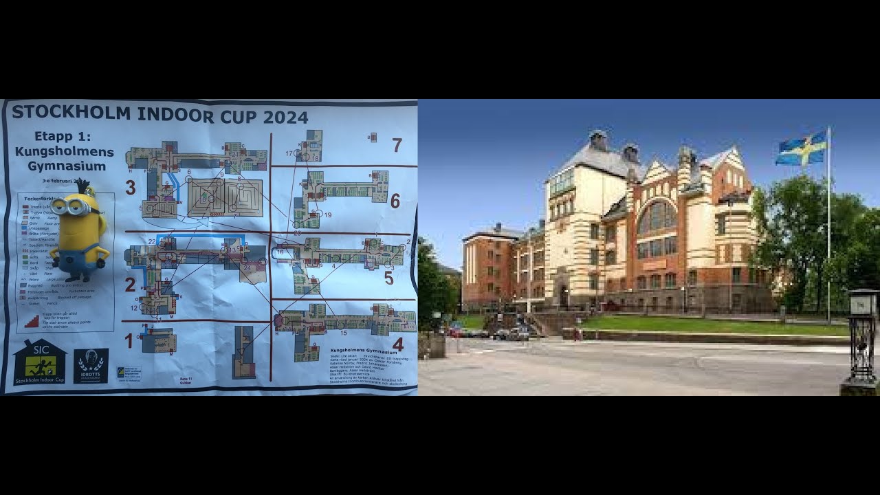 Stockholm Indoor Cup orienteering Day 1 Kungsholmens Gumnasium 3 February 2024