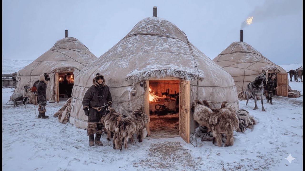 Как монголы выживают в юрте (гэре) при -50°C: секреты строительства и тепла в суровые зимы