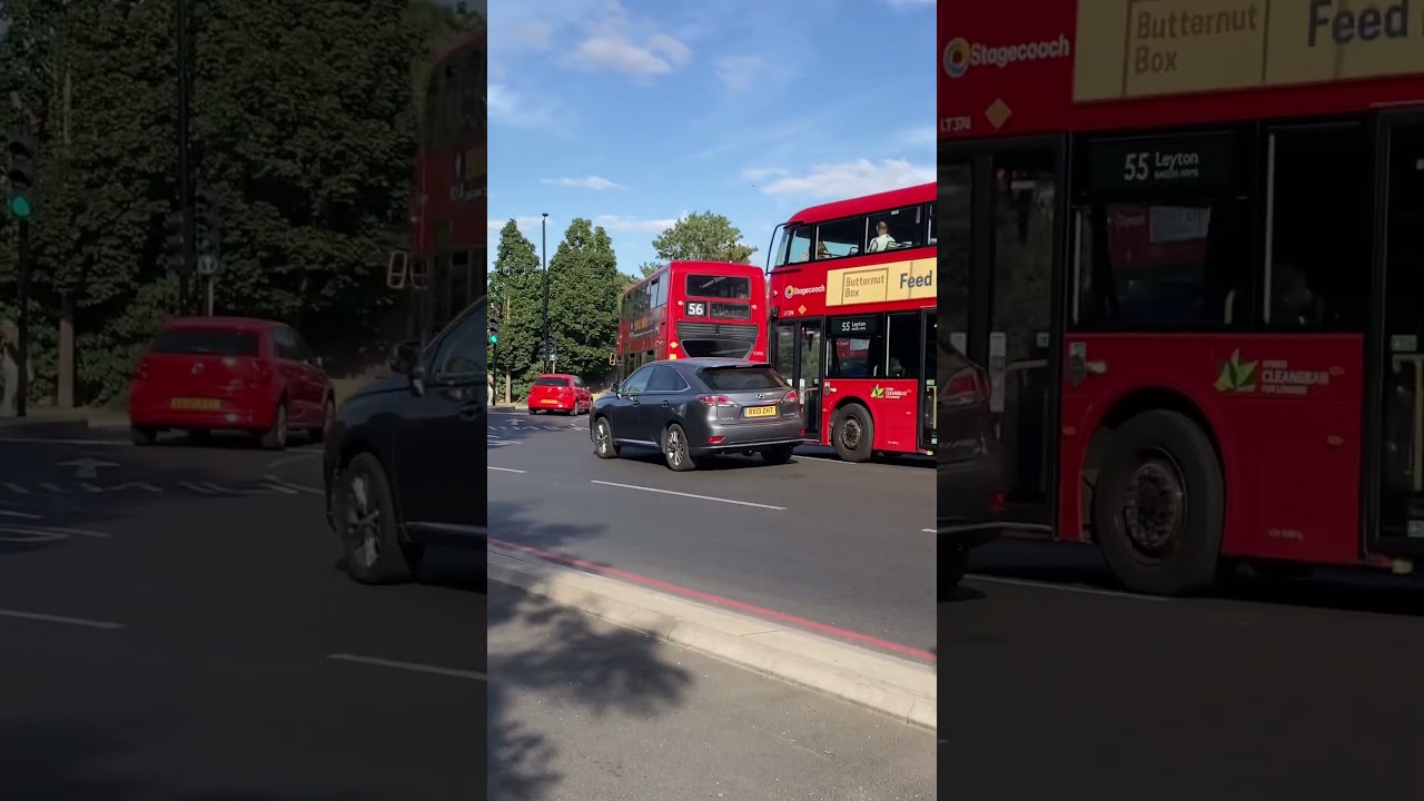 E400H Euro 6 Stagecoach On the 56 to Whipps Cross and Boris bus on the 55 to Leyton,Bakers Arms