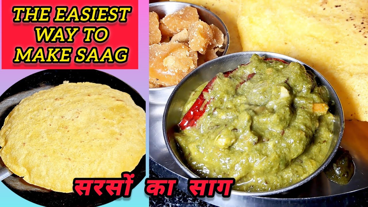 Dhaba Style Sarson Ka Saag Recipe |Authentic Punjabi Sarson Ka Saag & Makki Di Roti | Winter Special