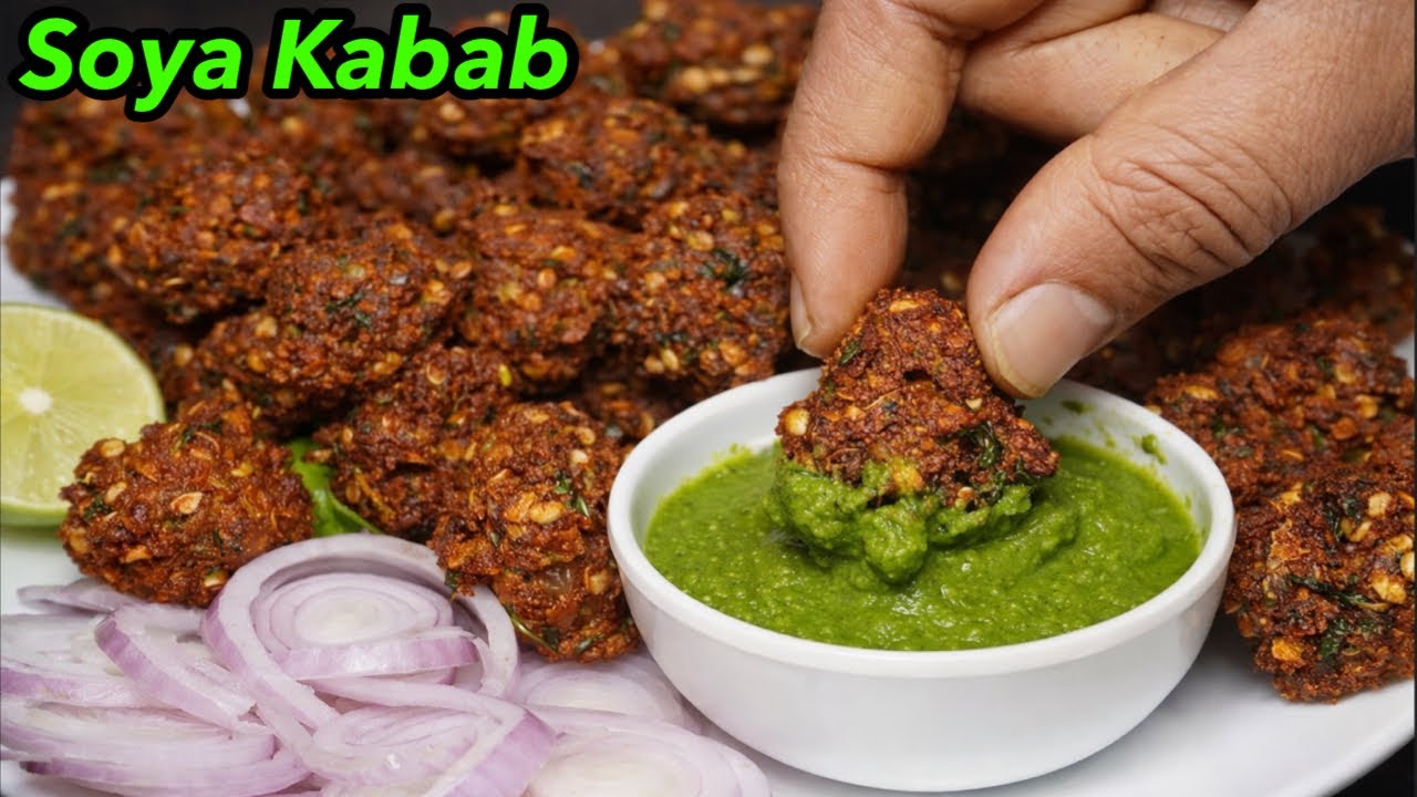 सोयाबीन के टेस्टी वेज कबाब Soyabean Kabab Recipe | Ahmedabad Street Food | Soya Veg Kabab | Pakora