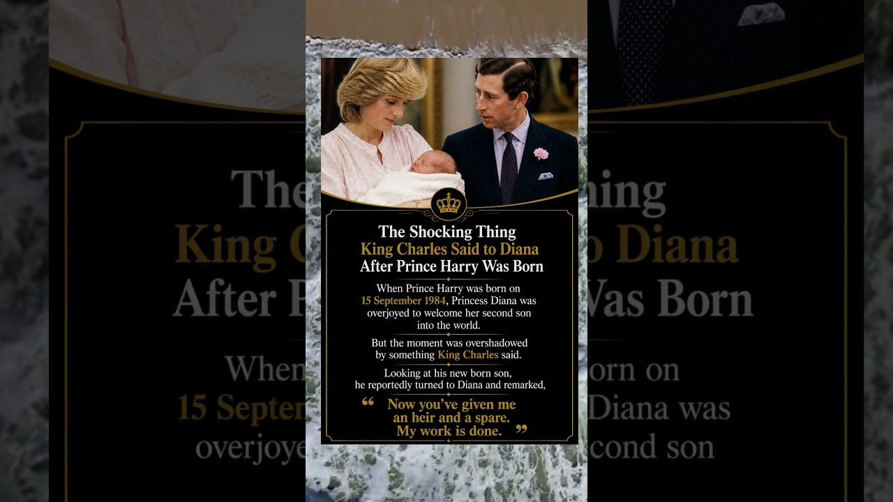 The shocking thing King Charles said when Prince Harry was born. #shorts #britishroyalfamily