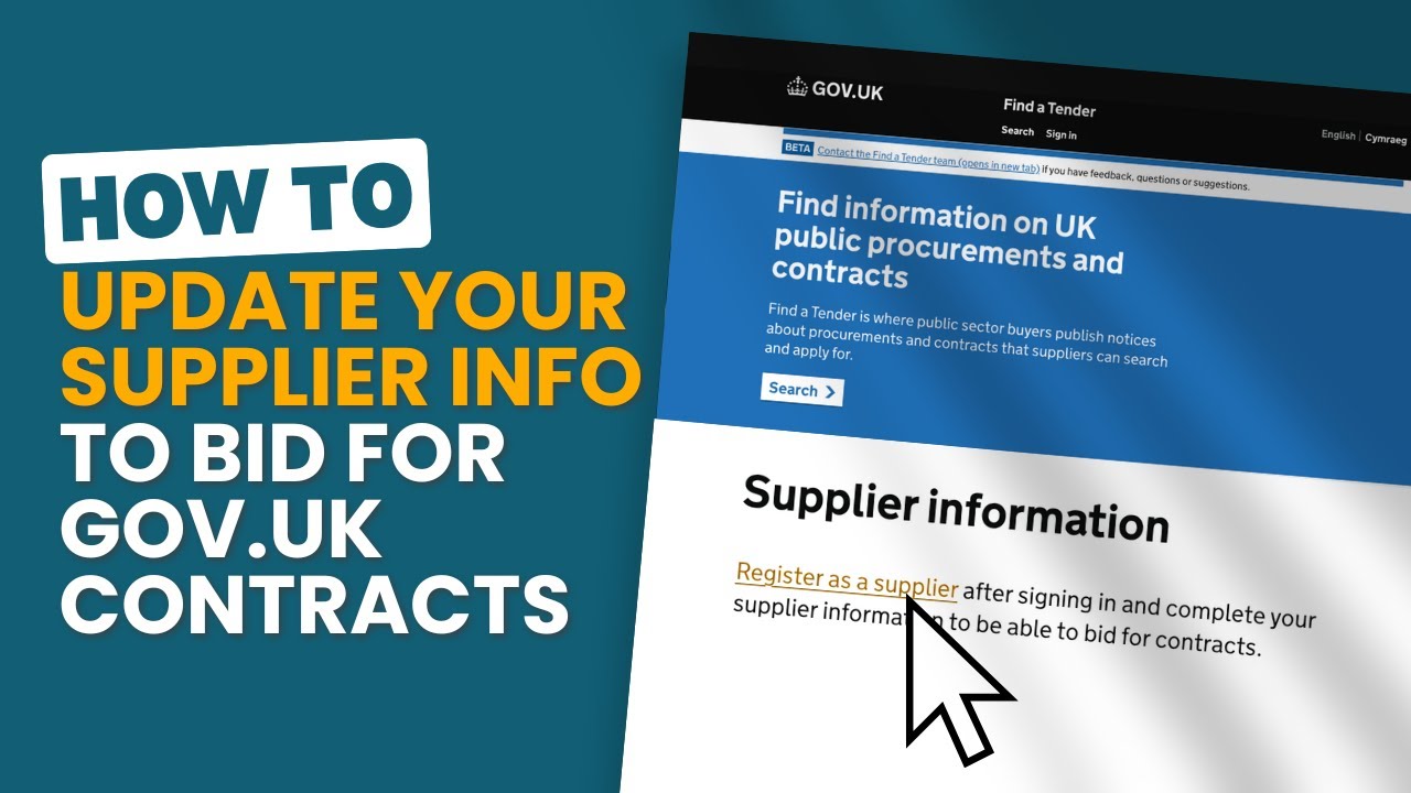 Registering as a Supplier for Government Contracts? Start Here