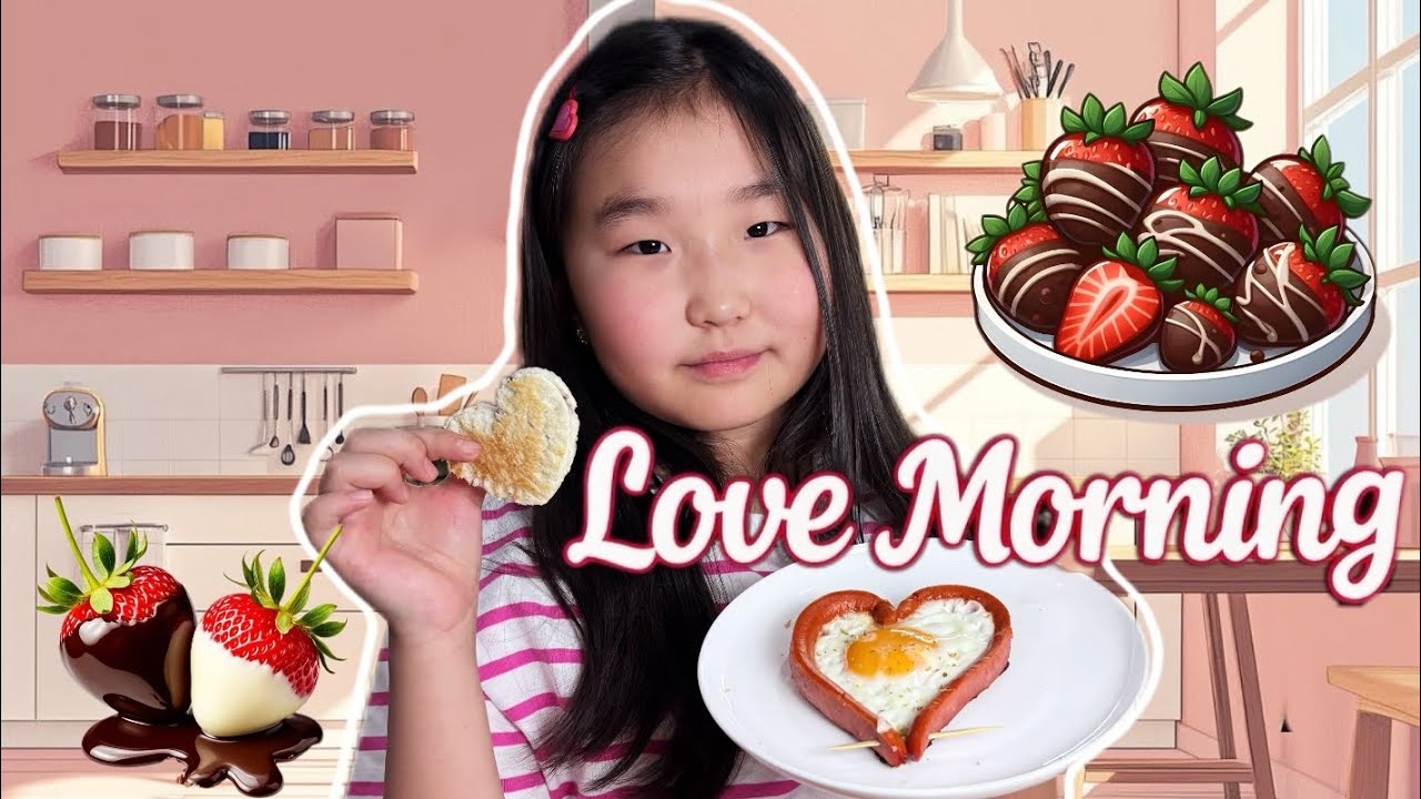 🍳❤️ Зүрхэн хэлбэртэй өглөөний цай