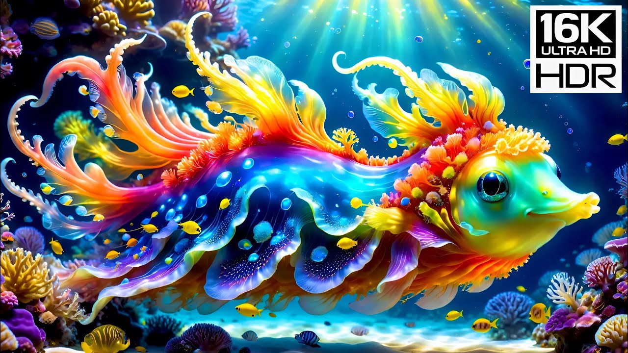 🦈 Secrets of the Deep Blue #9 | 16K HDR – Graceful Ocean Giants & the Quiet Heart of the Reef