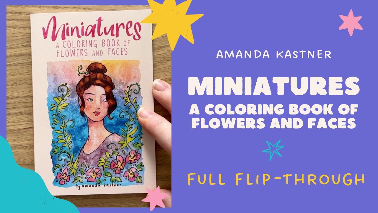 Miniatures by Amanda Kastner Full Colouring Book Flip-Through - Adult Coloring
