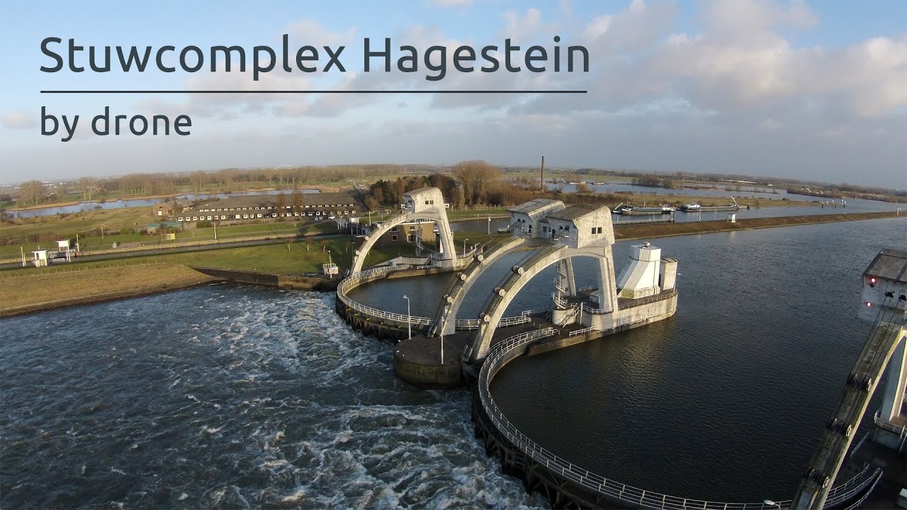 Stuwcomplex Hagestein by drone