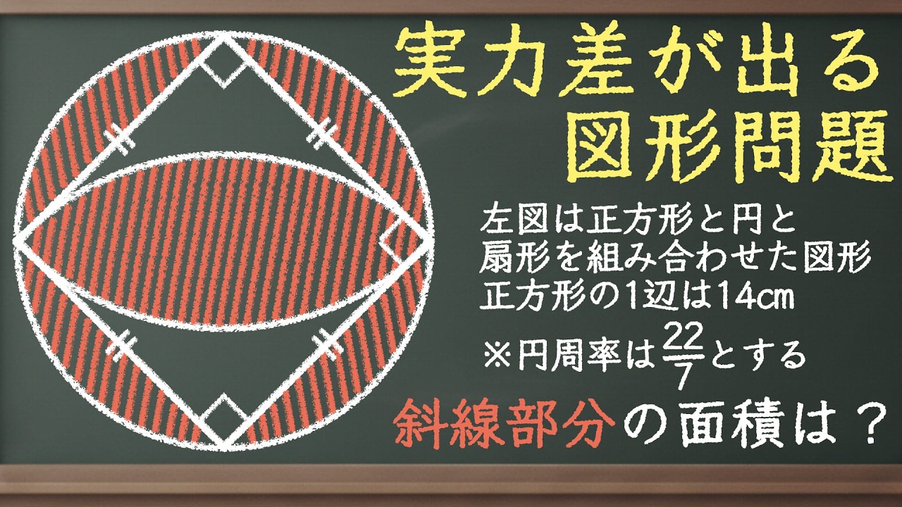 【ヒラメキが求められる良問】小学生でも簡単に気づく図形問題【中学受験の算数】