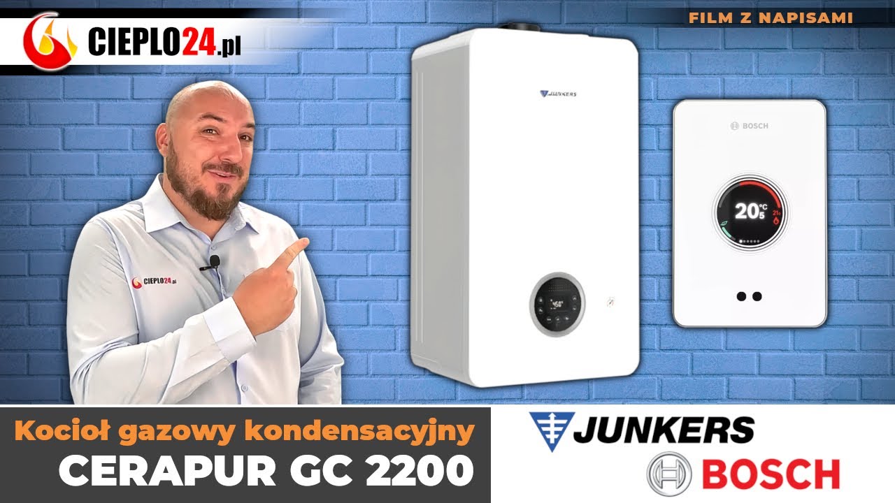 Kocioł kondensacyjny dwufunkcyjny Cerapur GC2200 firmy Junkers-Bosch + regulator CT200 - cieplo24.pl