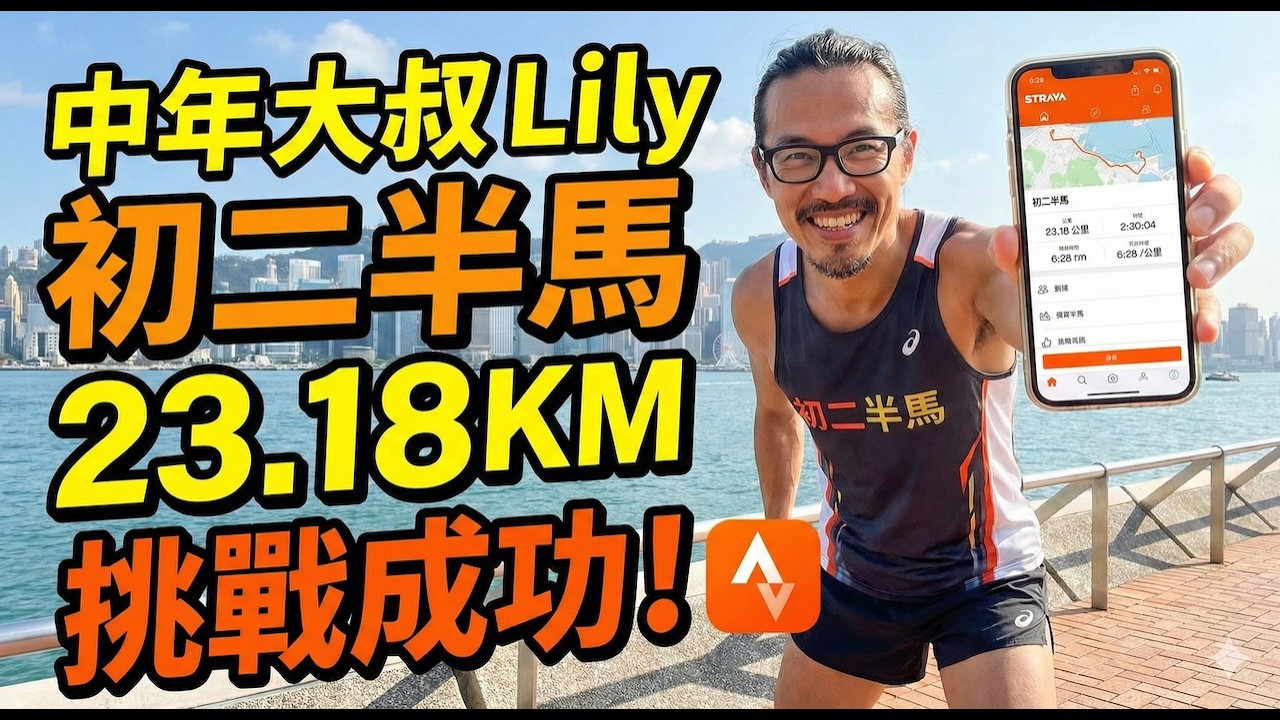 88公斤中年大叔的初二半馬！心率139輕鬆完跑23K，重訓真的是跑步的秘密武器？🏋️‍♂️🏃‍♂️