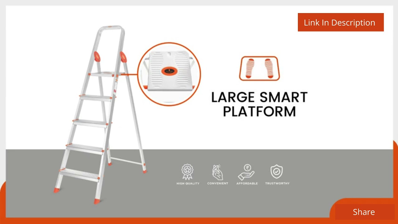 Advance Foldable Aluminum Ladder with Sure-Hinge Technology (5 Step) #shorts