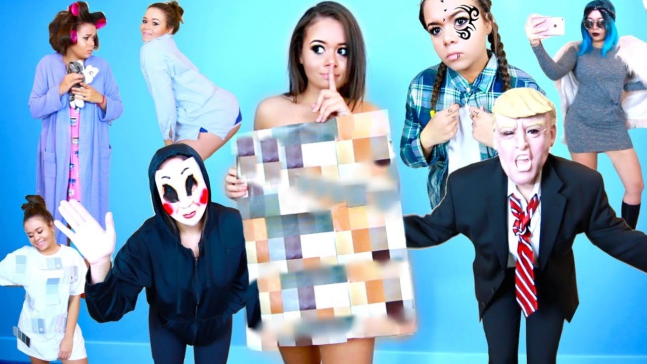 10 RISKY Last-Minute Halloween Costumes! | Krazyrayray