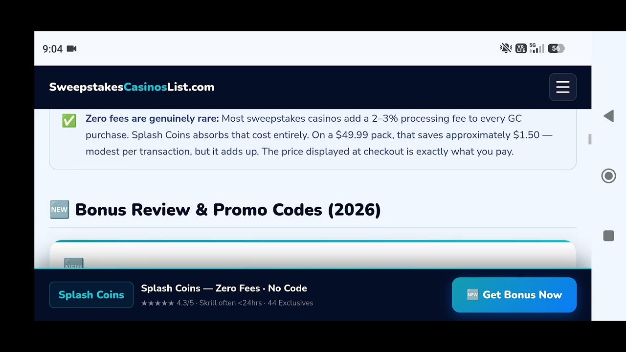 Splash Coins Review 2026 - Is it Legit - Free SC Test