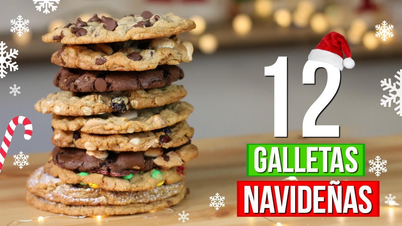 12 Galletas Navideñas 🍪🎄CON UNA SOLA MASA😱 | RebeO
