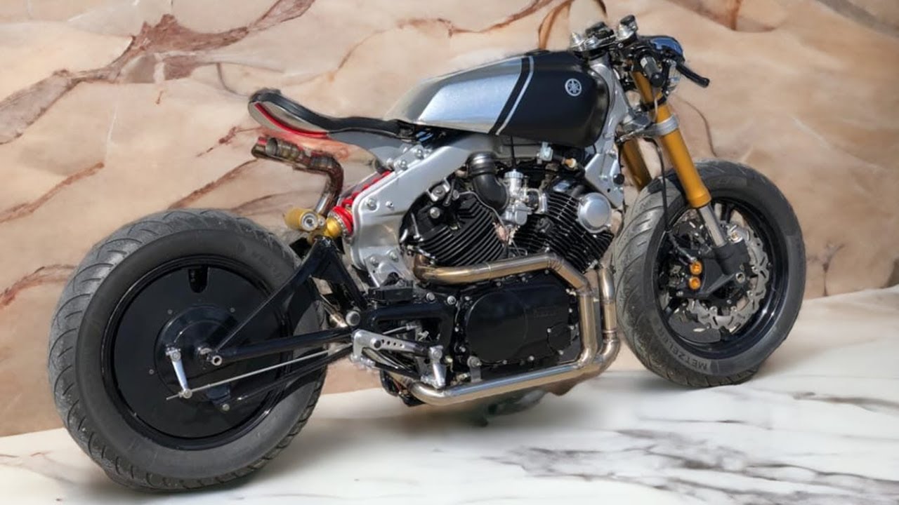 1982 Yamaha Virago XV750 Start to Finish Caferacer Full Timelapse Build
