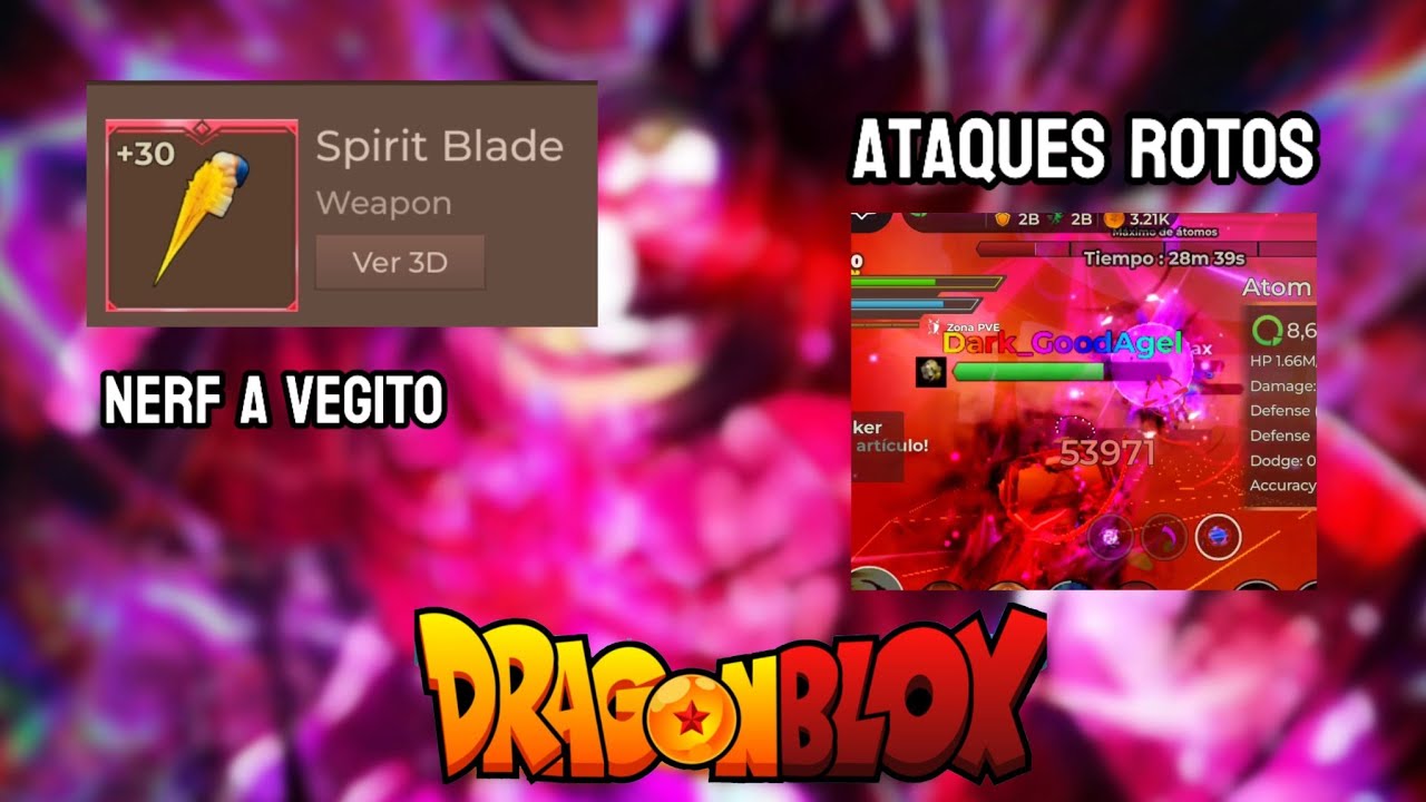 Nueva transformacion dark time breaker broly y nerf a vegito - dragon blox 🐉