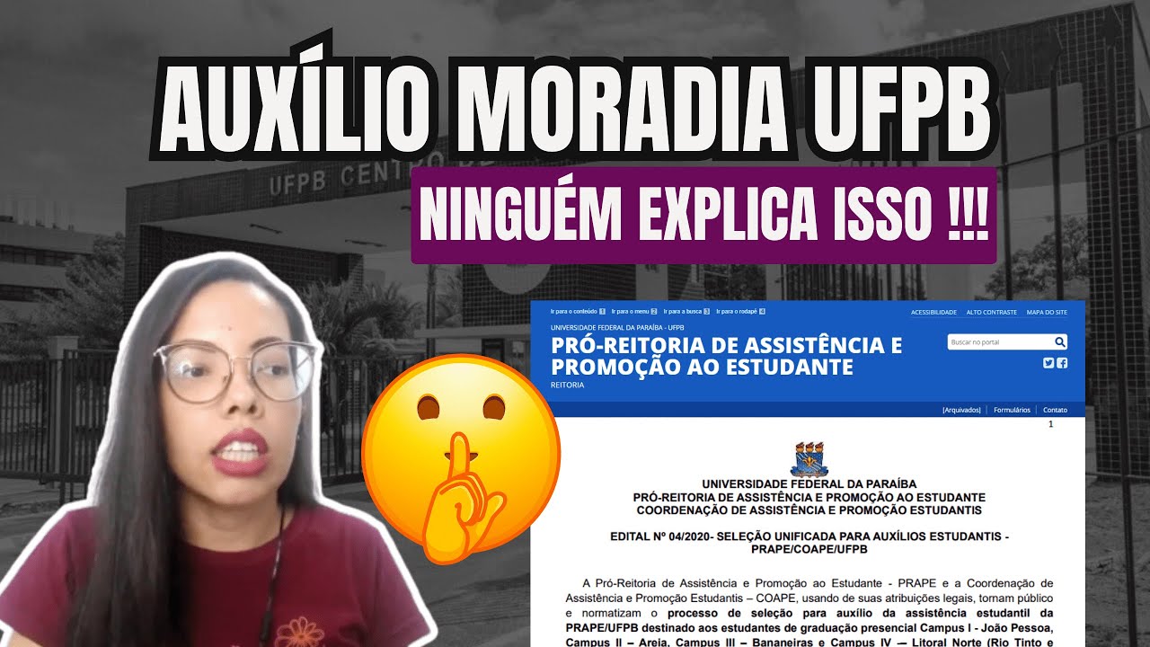 Auxílio Moradia da UFPB ✅ Inscrição, documentação e entrevista
