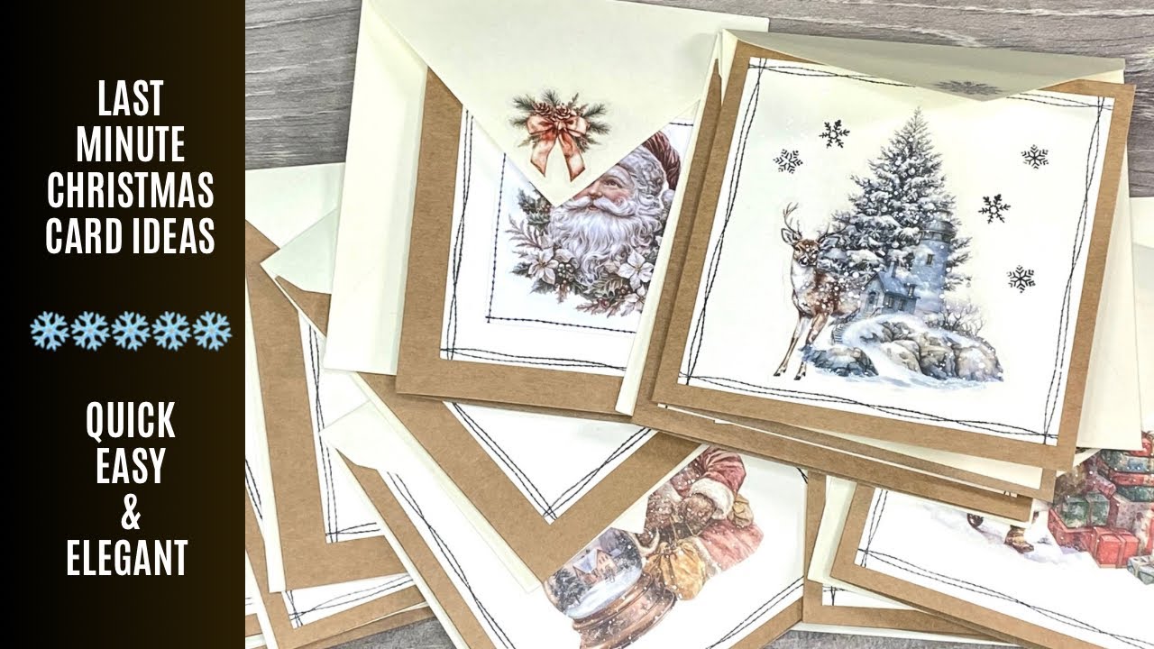 🎄Easy & Elegant ‘No Sew’ Christmas Cards In Minutes 🎄