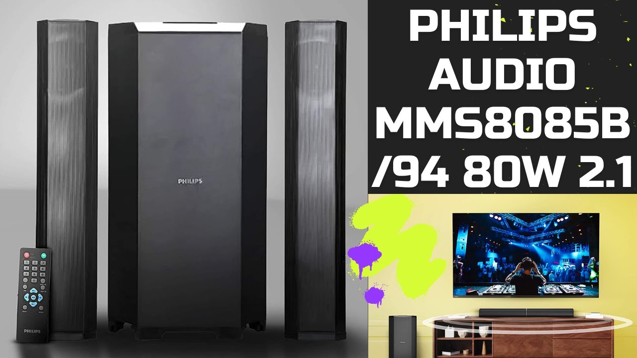 Philips Audio MMS8085B94 80W 2 1 Channel Convertible USB Multimedia Speaker System, Black #shorts