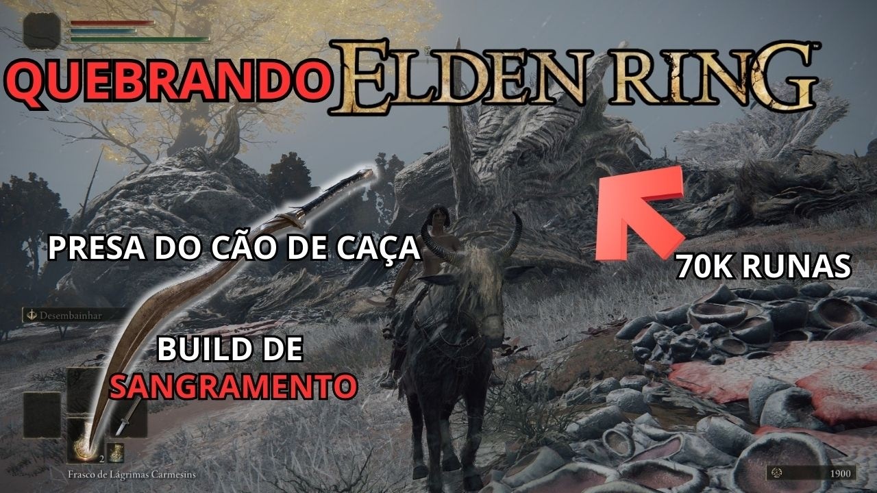 QUEBRANDO ELDEN RING COM A PRESA DO CÃO DE CAÇA BEM NO INICIO