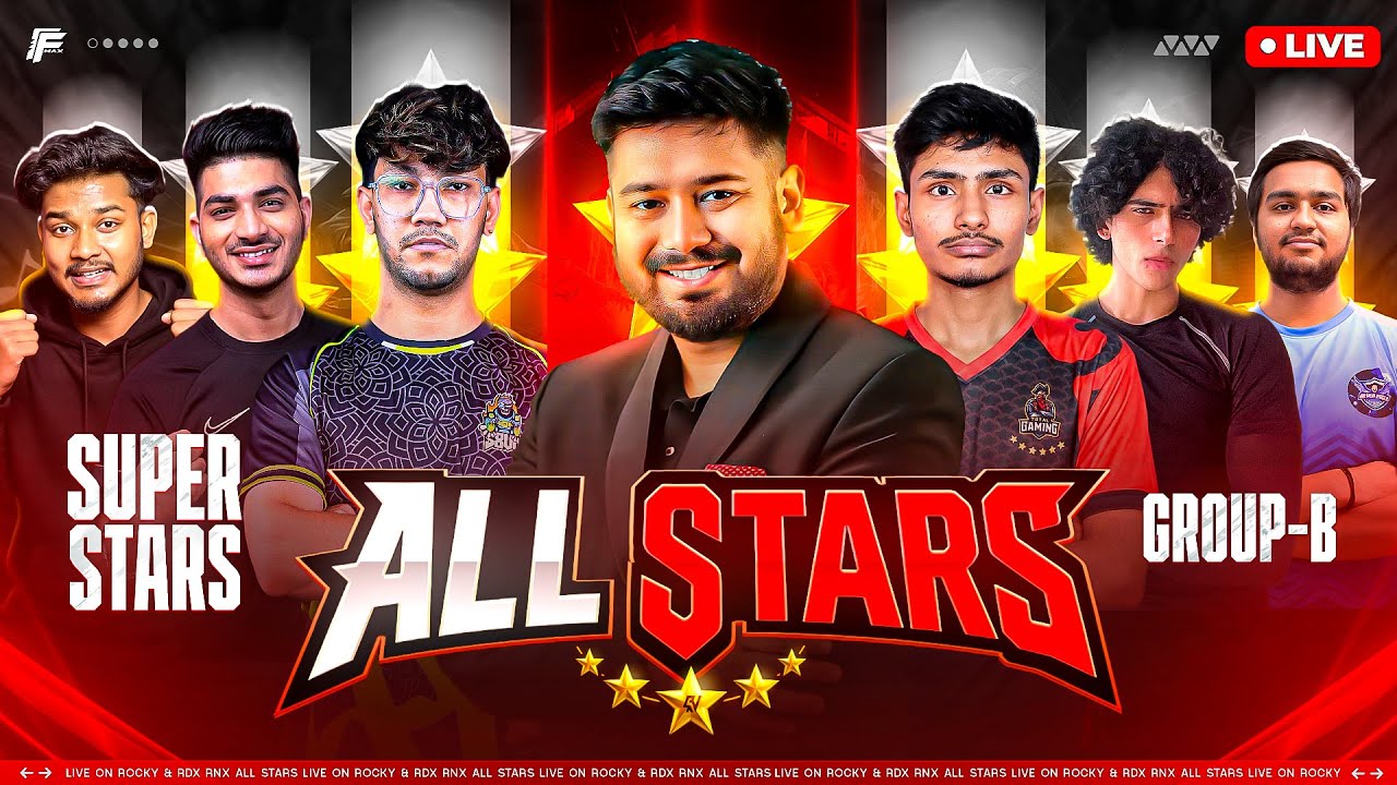 RNX ALL STARS 🔴 LIVE | GROUP B | #freefire #freefirelive #esports