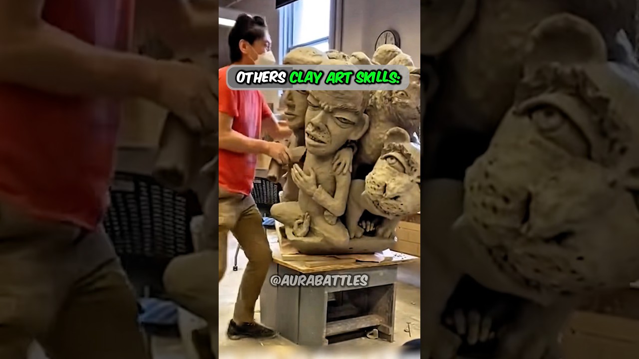 His Clay Art Skills ☠️ #aura #art #usa