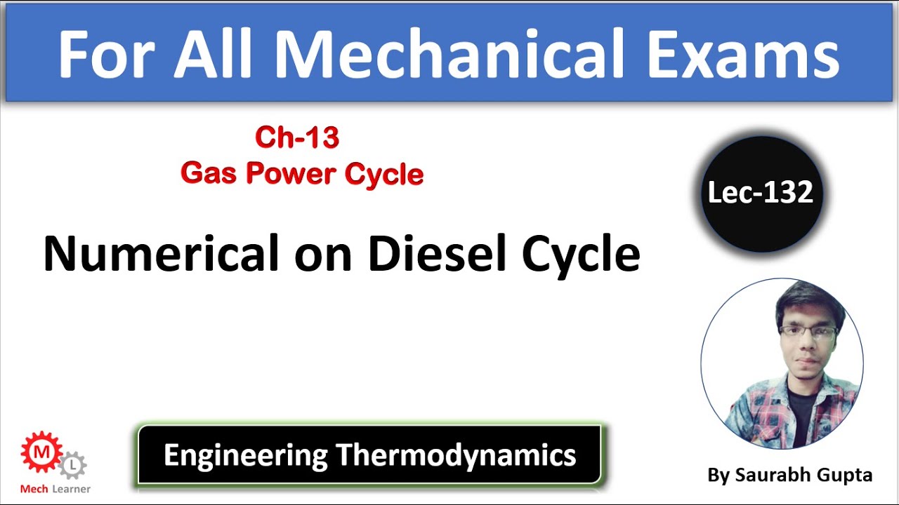 Numerical on Diesel Cycle || Engineering Thermodynamics-132 || MechLearner