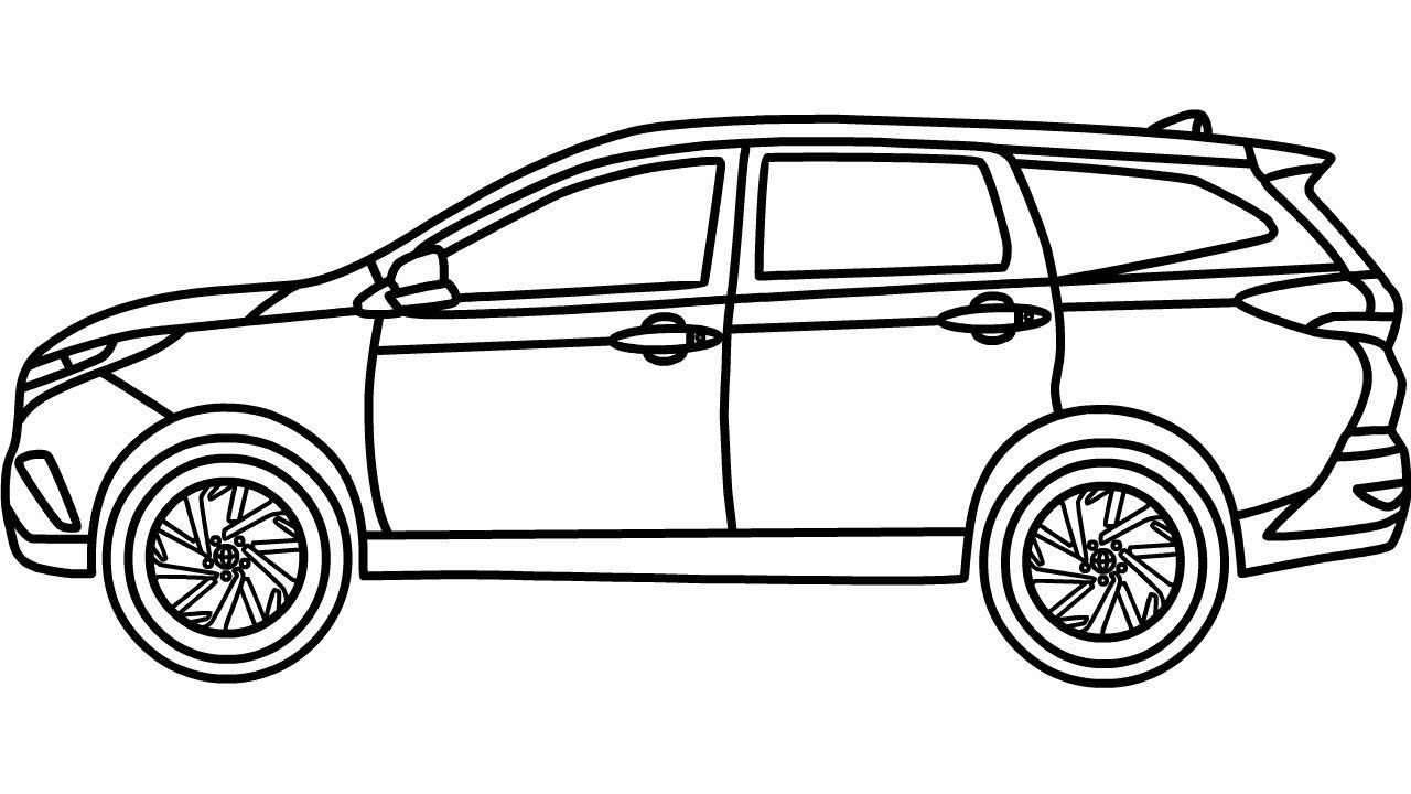 How to Draw Toyota Rush \ Easy Step by Step