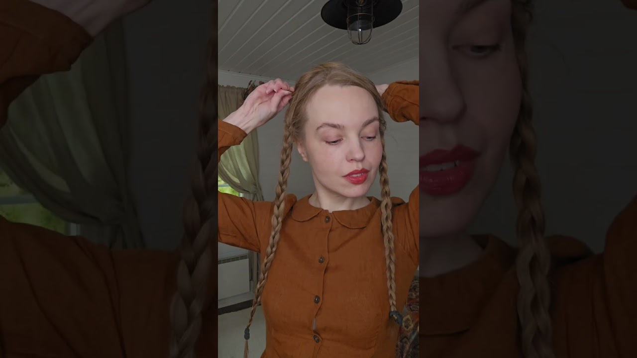 Historical hair tutorial! #hairtutorial #victorianstyle #inspired #cottagecore #historicalcostuming