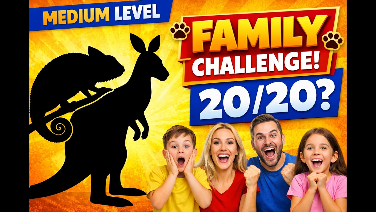 Can You Score 20/20? 🐾 | Guess the Animal (Medium Level) Family Quiz