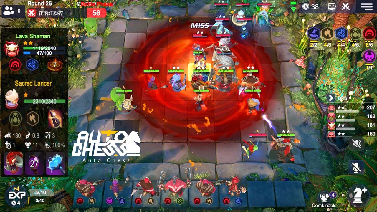 Auto Chess Mobile - Sacred Lancer vs Lava Shaman New Chess vs Meta Gameplay Update