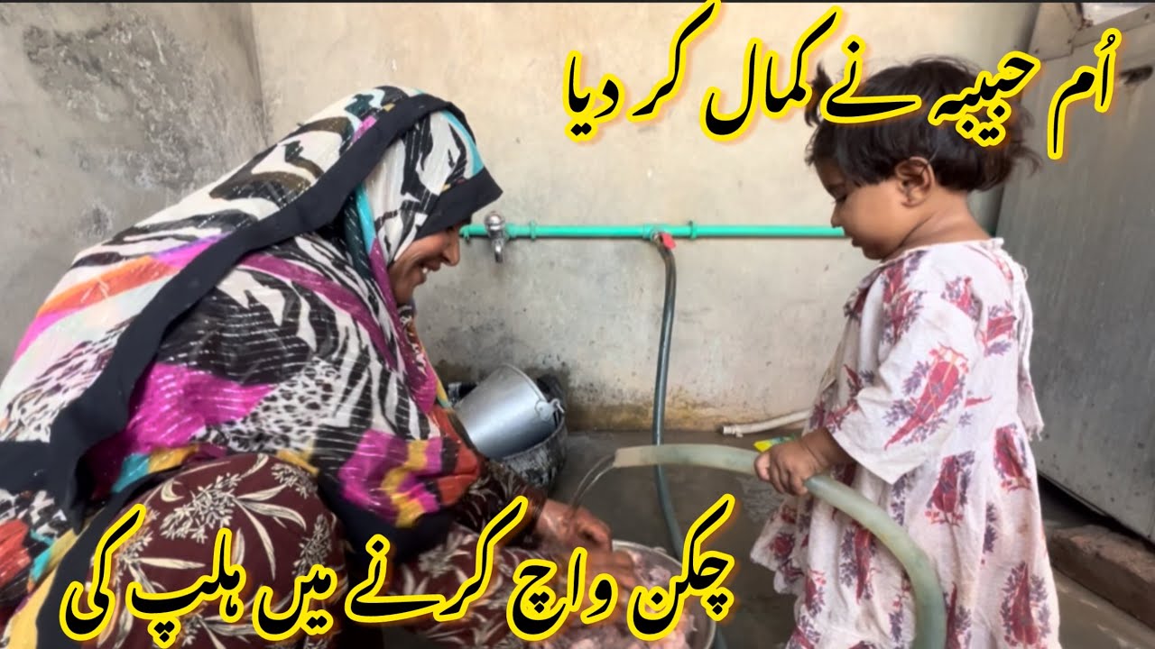 اُم حبیبہ نے کمال کر دیا 🥰چکن واچ کرنے میں ہلپ کی طاہ ولیج فیملی