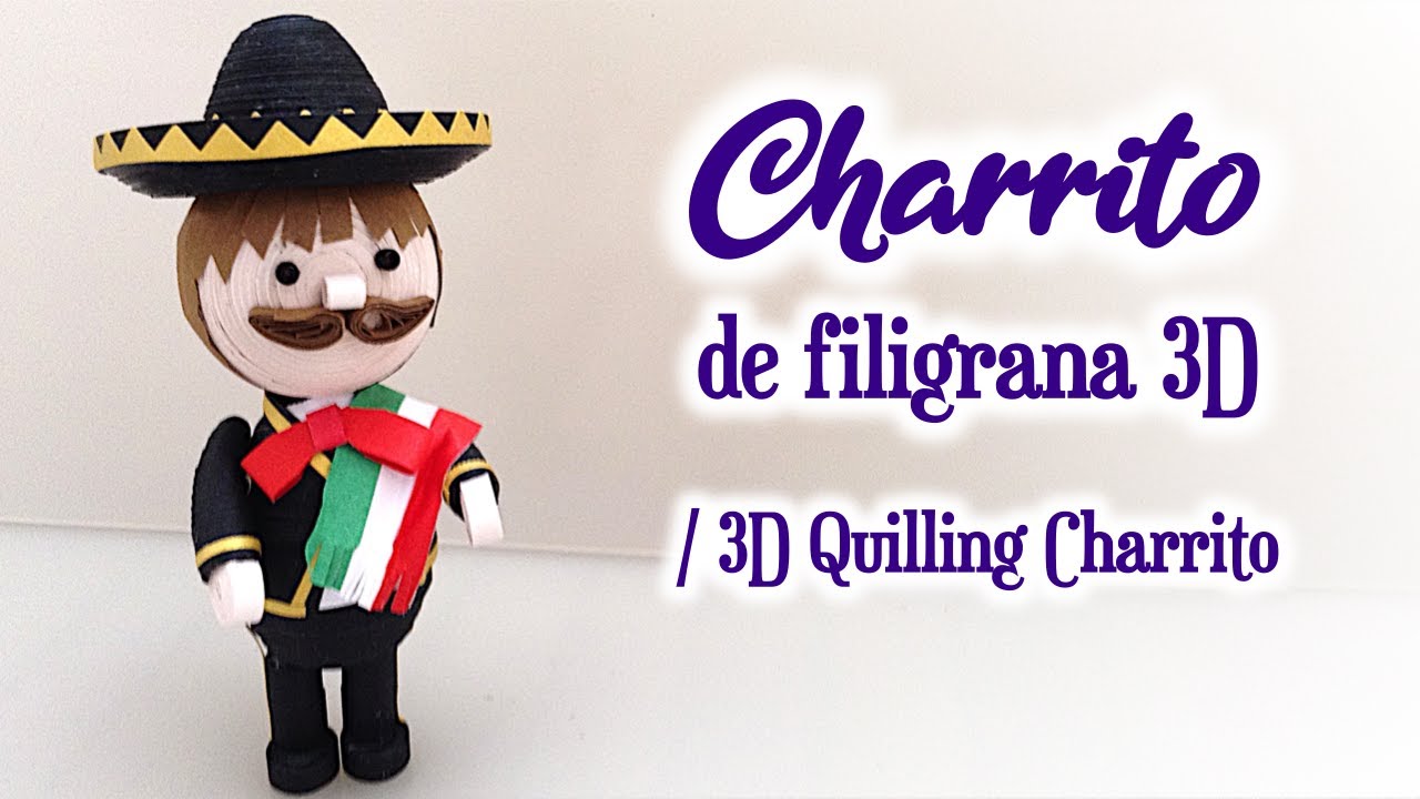 Charrito de filigrana, 3D Quilling Charrito