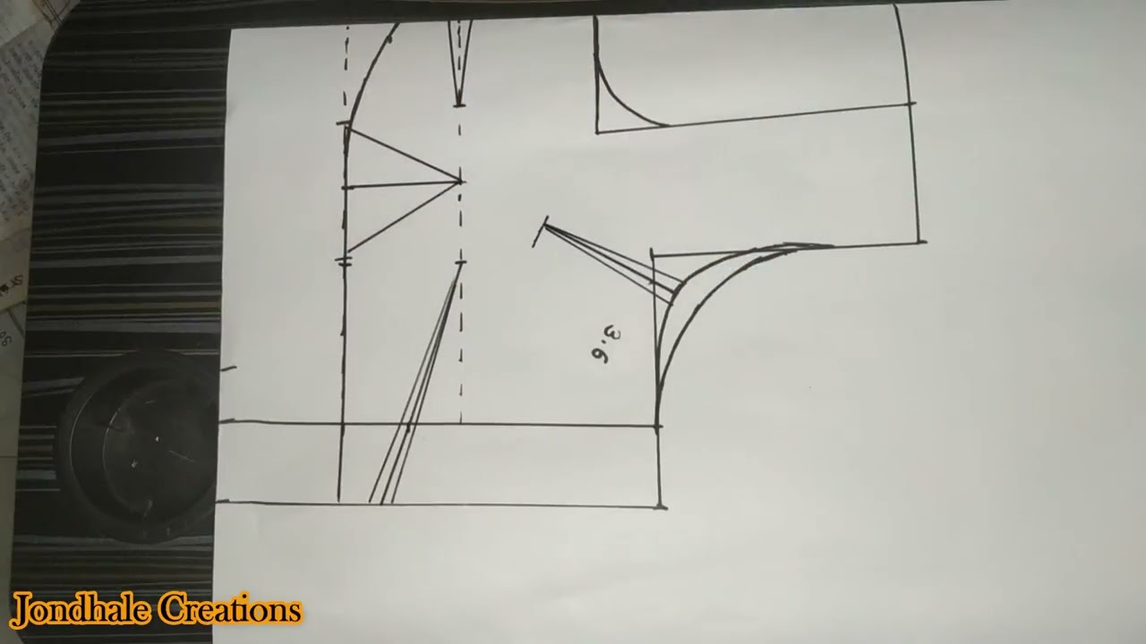 36 chest 4 tucks blouse paper cutting || 36 साईझ 4 टक्स ब्लॉउज पेपर कटिंग सोप्या पद्धतीने ||