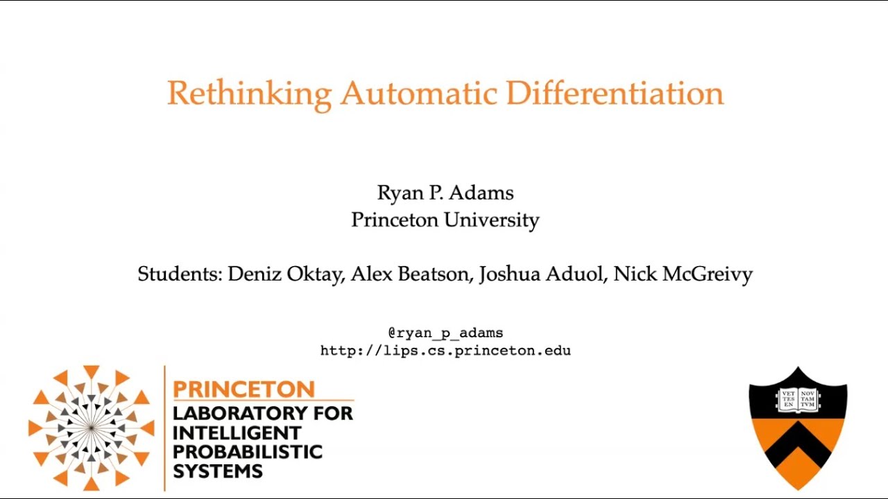 Rethinking automatic differentiation - Ryan Adams (Jan 2024)