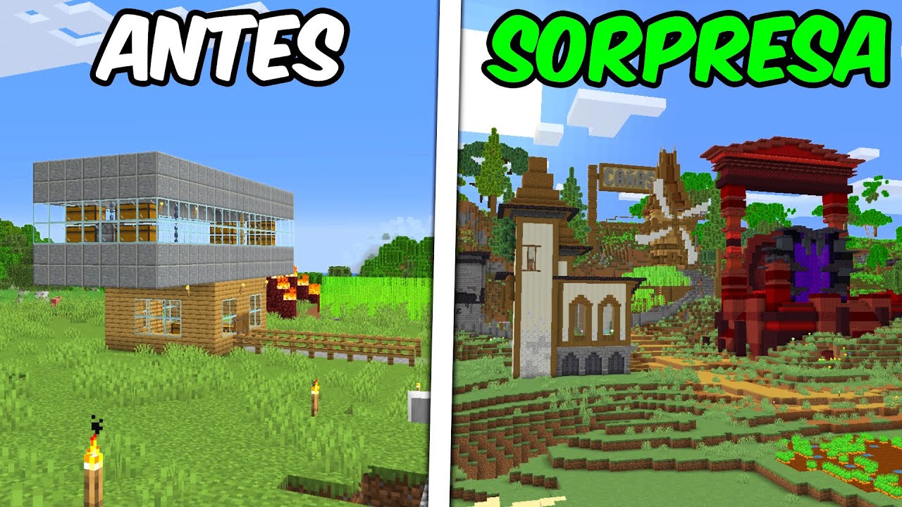 TRANSFORMÉ el Mundo de un SUSCRIPTOR por SORPRESA en MINECRAFT
