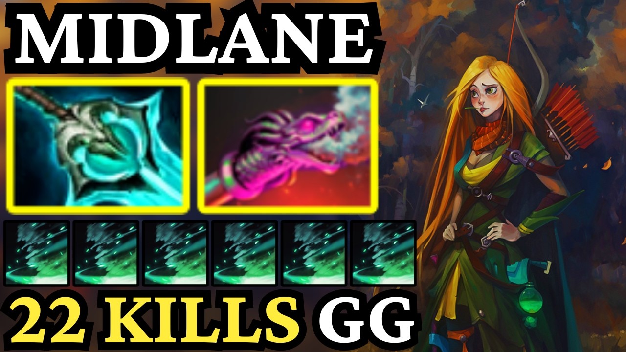 🔥 22 KILLS WINDRANGER Mid GOD &mdash; Focus Fire MELT 🔥 Dota 2