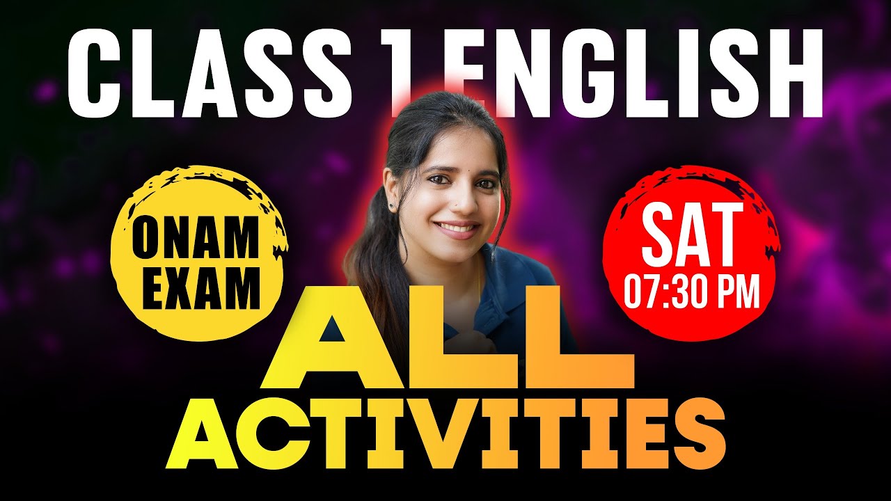 Class 1 English Onam Exam | All Activities | Exam Winner