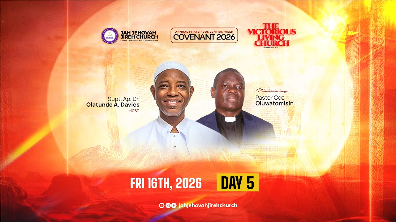 ANNUAL PRAYER CONVENTION WEEK (DAY 5)   |  PASTOR CEO OLUWATOMISIN |  16TH JAN, 2026