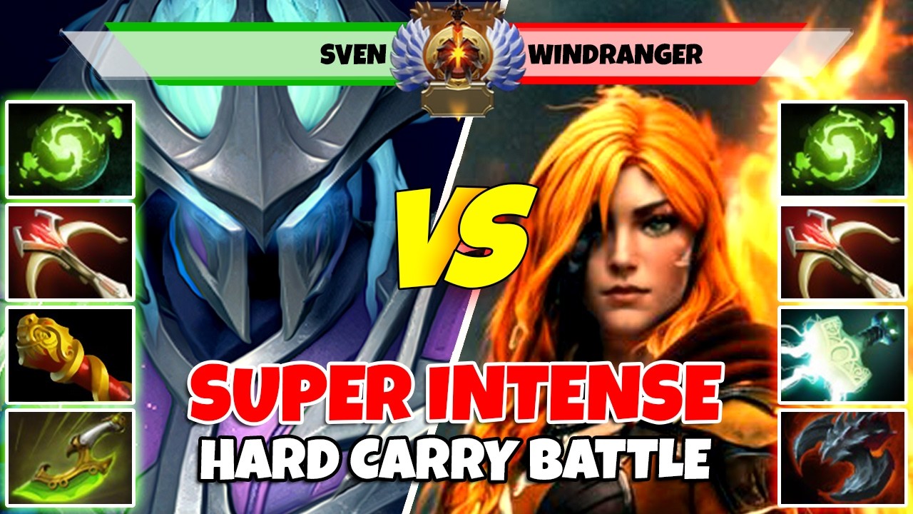 SVEN (Carry) vs WINDRANGER (Carry) - Epic Battle Of Immortal Rank Dota 2 Players - Z Dota 2