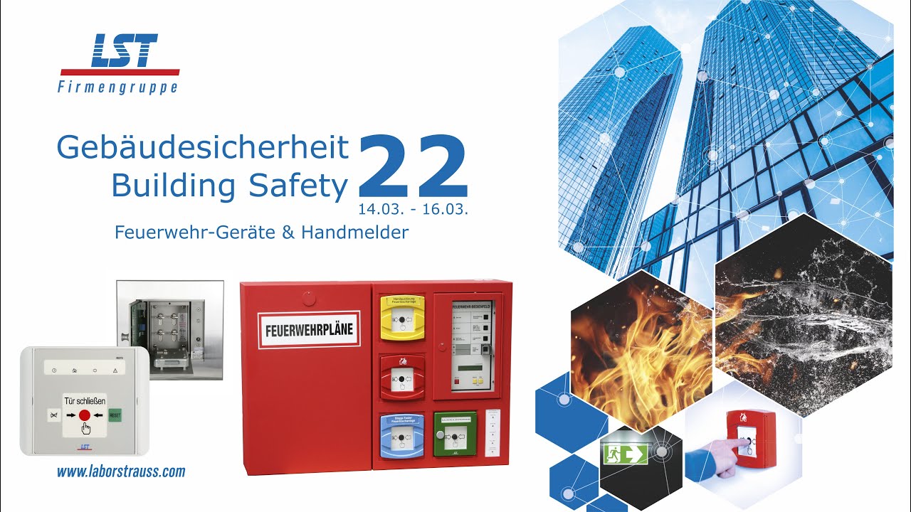Präsentation Gebäudesicherheit22 - Feuerwehr-Geräte und Handmelder - Labor Strauss Gruppe - DE