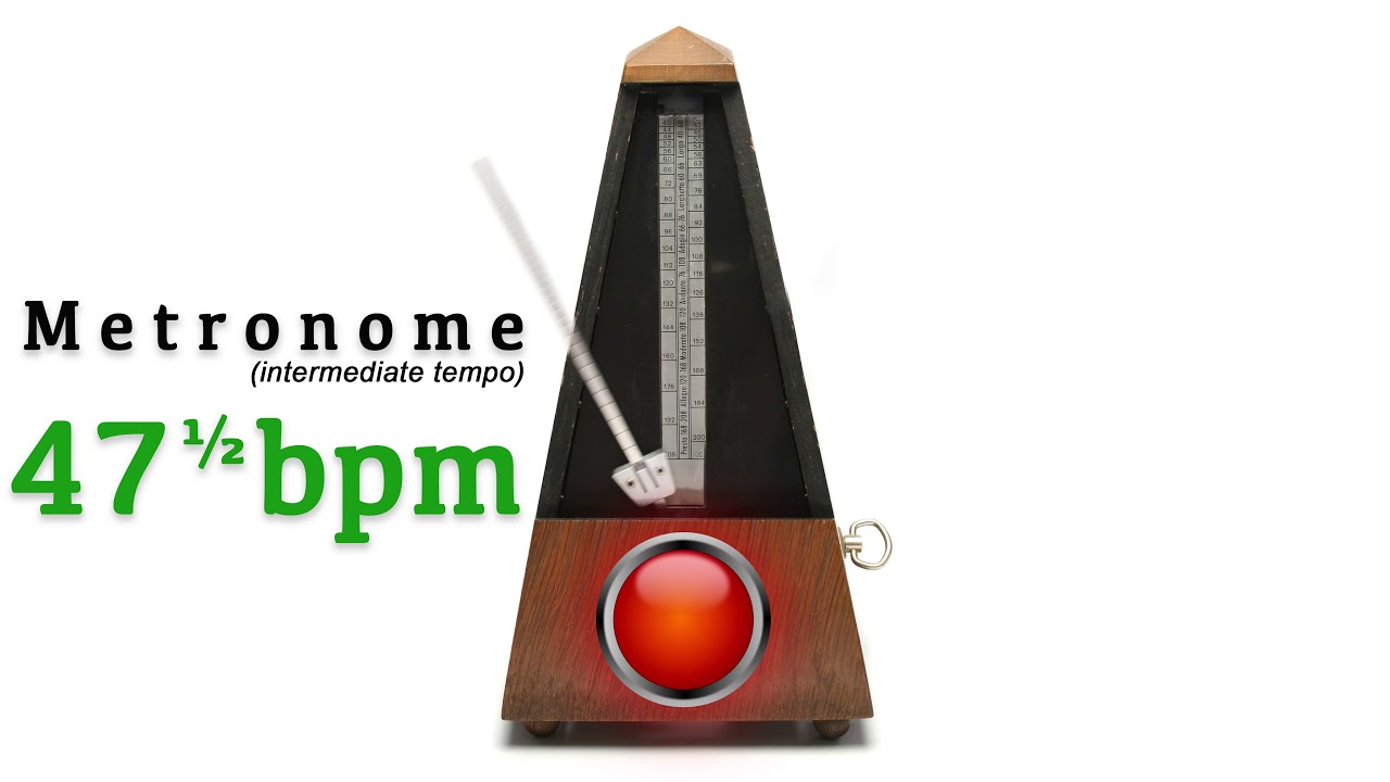 Metronome 47.5 bpm 🎼 ᴵᴺᵀᴱᴿᴹᴱᴰᴵᴬᵀᴱ ᵀᴱᴹᴾᴼ (fourty seven and a half beat per minute)