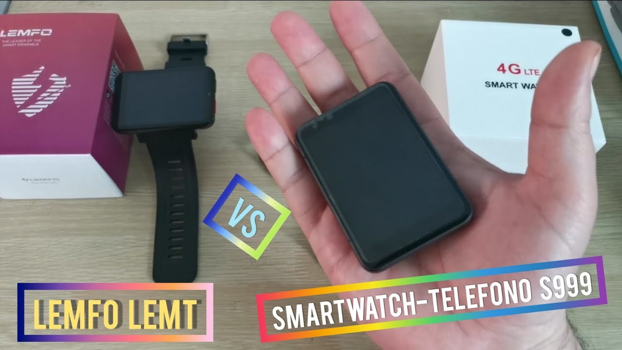 LEMFO LEMT VS SMARTWATCH TELEFONO MINI S999-REWIND COMPARACIÓN-RELOJES MÁS GRANDES-ANDROID -Español.