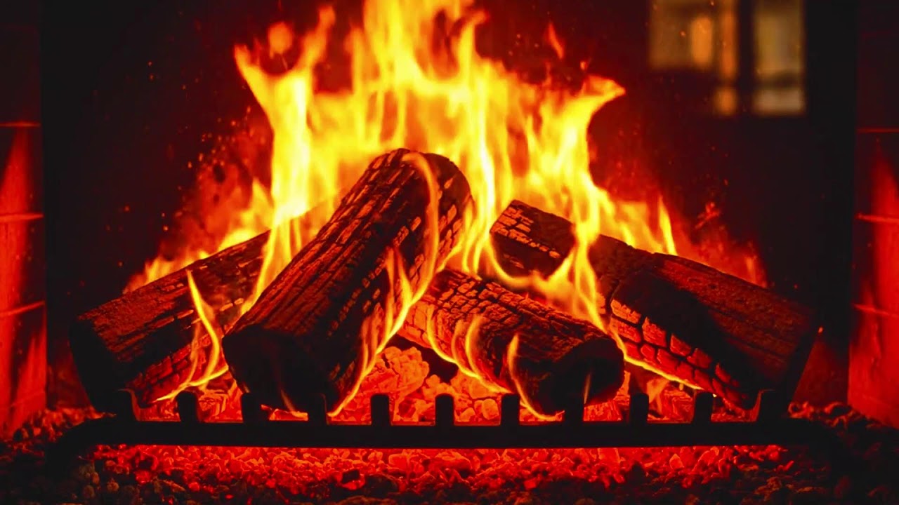 This Cozy Fireplace Will Melt Your Stress Away 🔥 Relaxing Fire Sounds