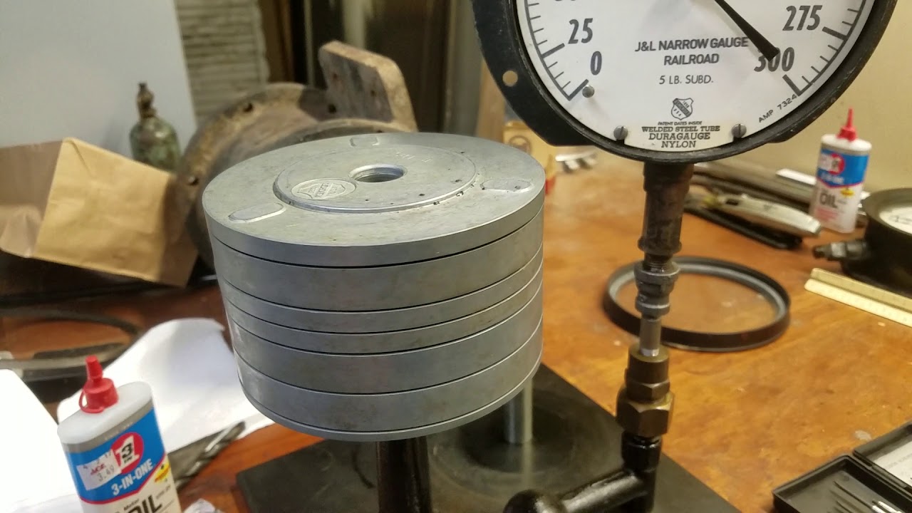 Dead Weight Testing Steam Pressure Gauges for J&L 58
