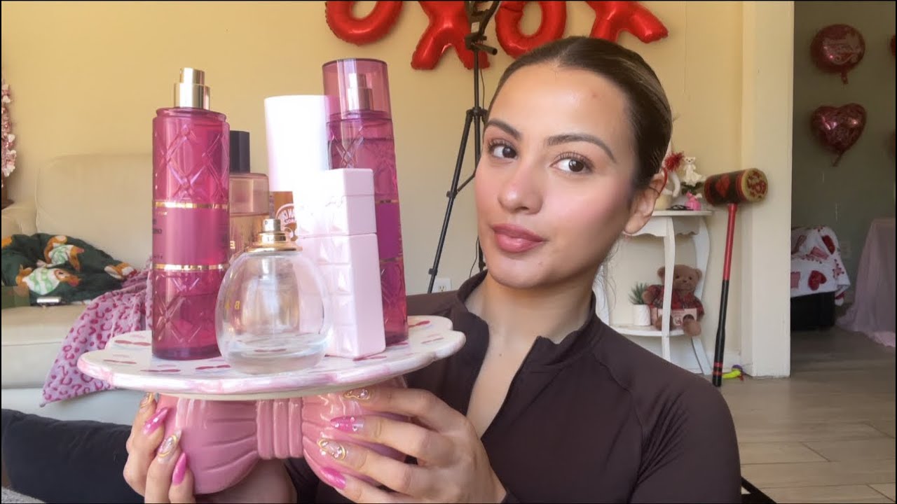 ASMR Perfume collection tapping ,scratching ,whispers 🍦💕🌸🧁