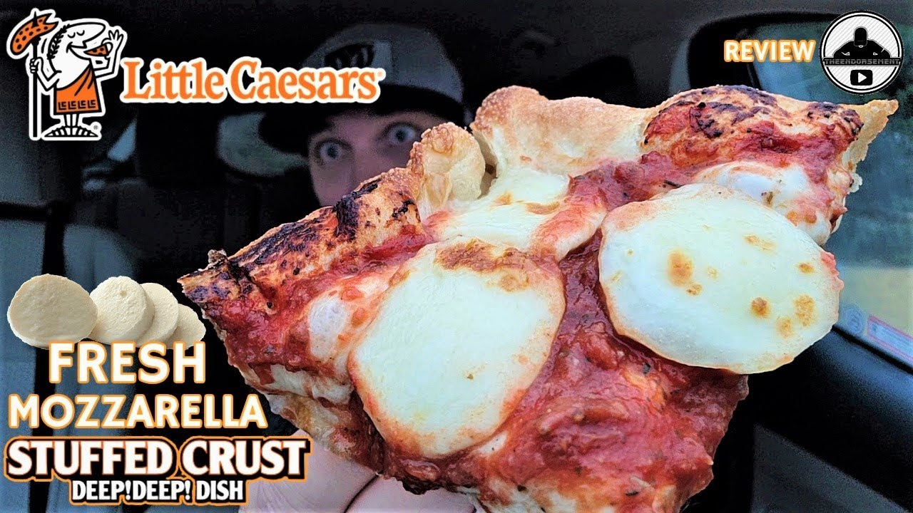 Little Caesars® FRESH MOZZARELLA STUFFED DEEP! DEEP! DISH PIZZA Review! 🍕🧀