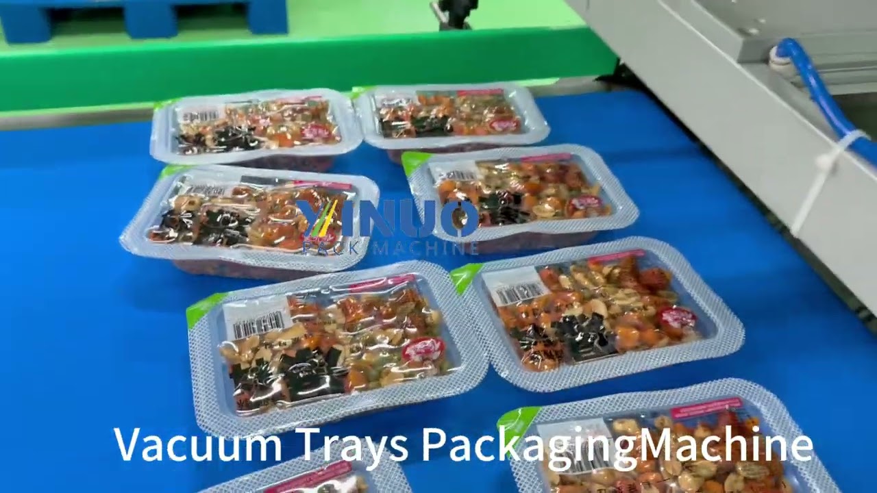 Peanut Vacuum Trays Sealer Vegetables Food Meat Containers Map Packaging Machine