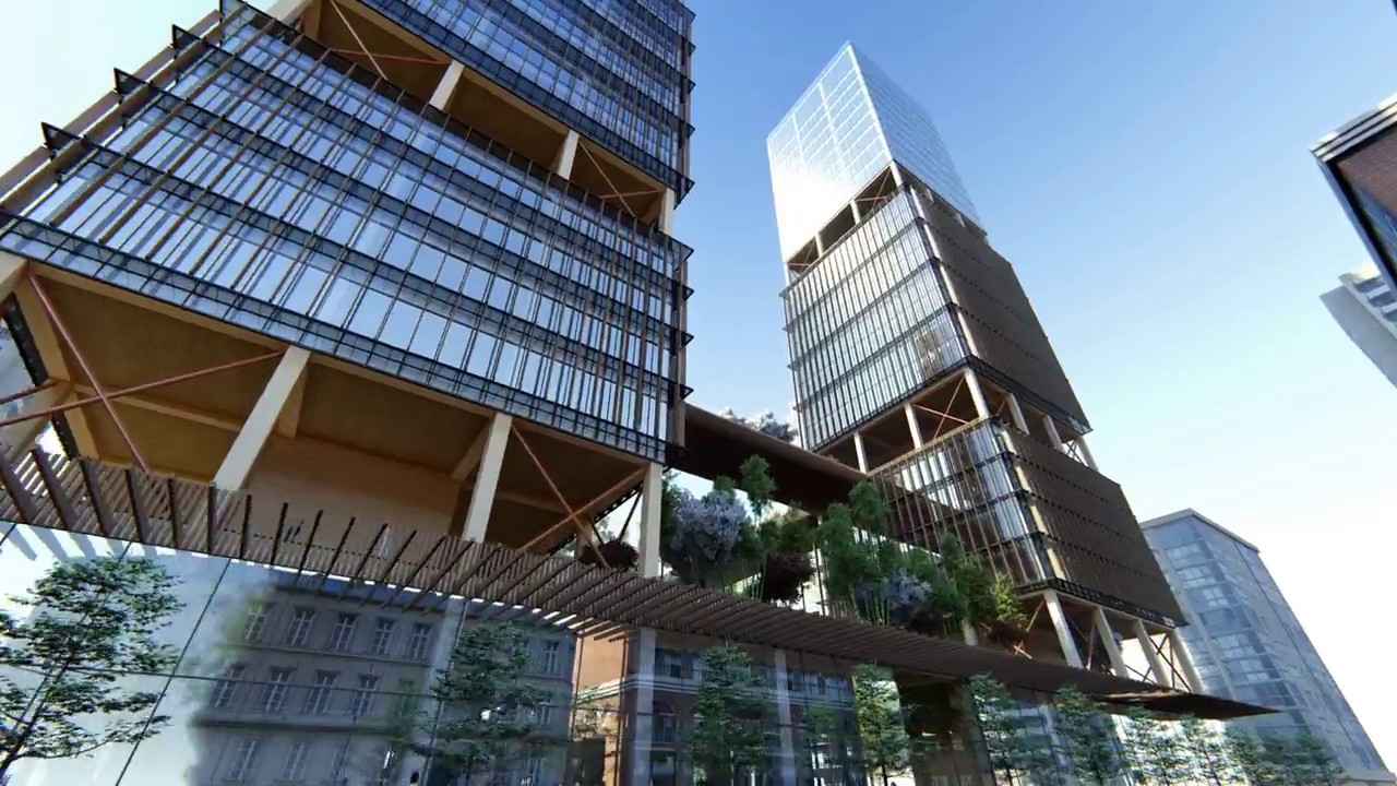 Office complex. Офисный центр. 3Д анимация. Studioelmira