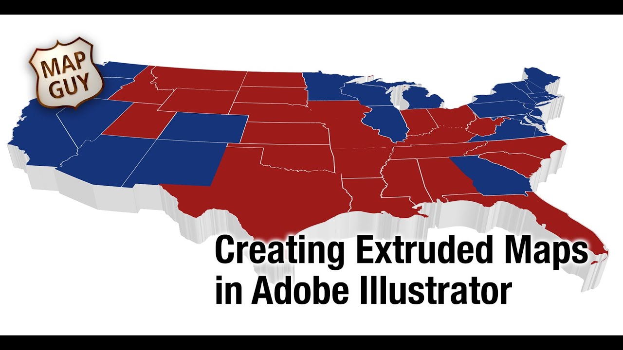 Creating Extruded Maps in Adobe Illustrator